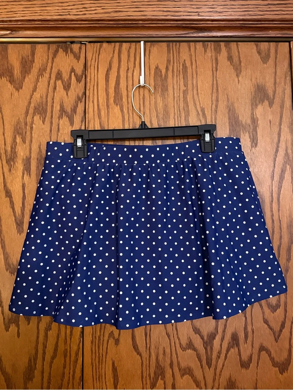 Talbots Miraclesuit NWT Navy White Polka Dot Swim Skirt Bottom Size 14